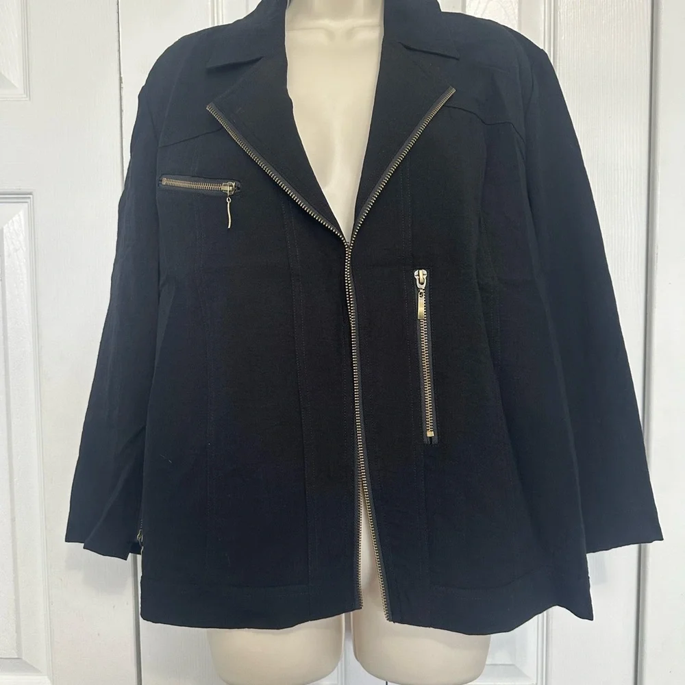 Multiples Black Utility Jacket - Picture 1 of 9